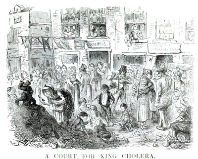 Un tribunal para el rey Cólera, 1852 de English School